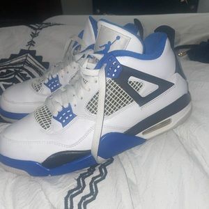 Men's Jordan retro 4 blue and white